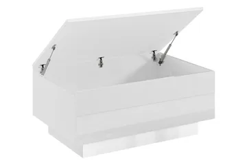 Adrianah 90 cm Rektangulärt Soffbord med Förvaring i Målat Trä - Vit - Möbler - Bord & matgrupp - Soffbord