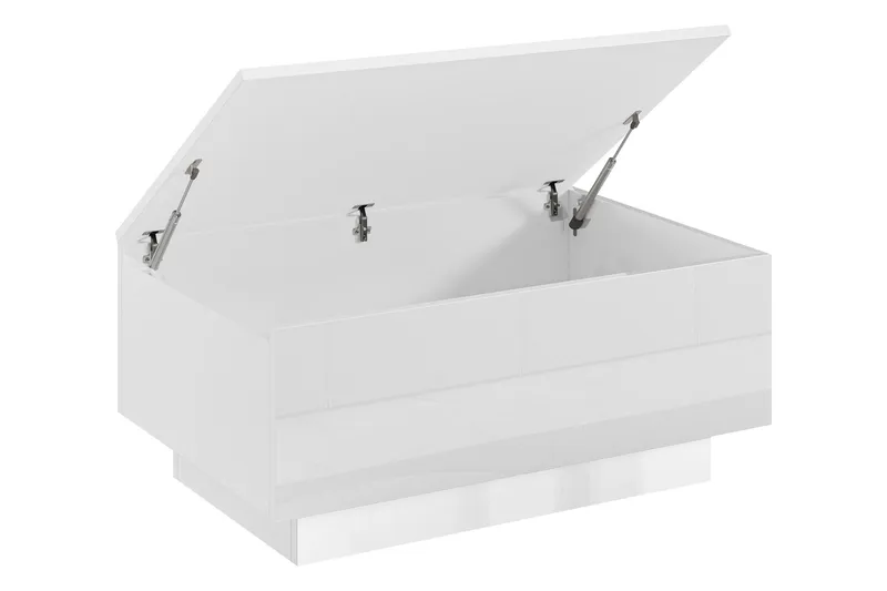 Adrianah 90 cm Rektangulärt Soffbord med Förvaring i Målat Trä - Vit - Möbler - Bord & matgrupp - Soffbord