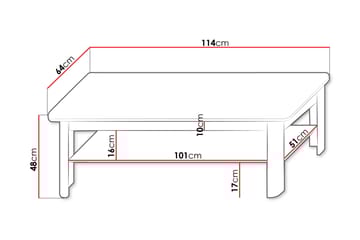 Afarin Soffbord 114 cm - Brun - Möbler - Bord & matgrupp - Soffbord
