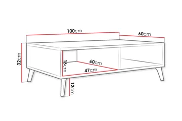 Akihiko Soffbord 100 cm - Vit - Möbler - Bord & matgrupp - Soffbord