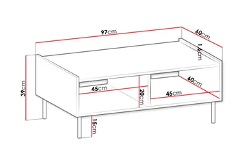 Akihito Soffbord 97 cm - Brun - Möbler - Bord & matgrupp - Soffbord
