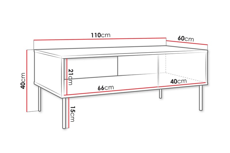 Akiko Soffbord 110 cm - Beige - Möbler - Bord & matgrupp - Soffbord