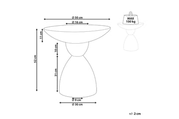 Alezio Soffbord 50 cm Rund - Vit - Möbler - Bord & matgrupp - Soffbord