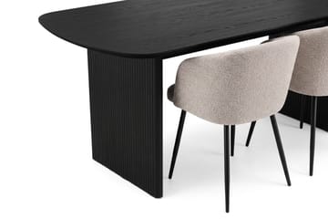 Alma Matgrupp 180 cm rektangulärt med 6 Greya Mastolar - Svartlaserad ek - Möbler - Bord & matgrupp - Matgrupp