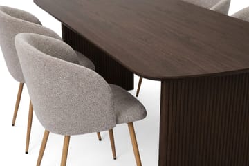 Alma Matgrupp 220 cm rektangulärt med 6 Greya Mastolar - Rökt ek - Möbler - Bord & matgrupp - Matgrupp