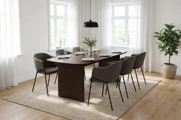 Alma Matgrupp rektangulärt 180 cm med 6 Filip Matstolar - Rökt ek - Möbler - Bord & matgrupp - Matgrupp
