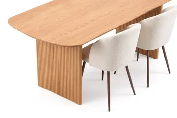 Alma Matgrupp rektangulärt 220 cm Ek med 6 Greya Matstolar - Ek - Möbler - Bord & matgrupp - Matgrupp