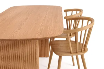 Alma Matgrupp rektangulärt 220 cm Ek med 6 Tyrö Matstolar - Ek - Möbler - Bord & matgrupp - Matgrupp