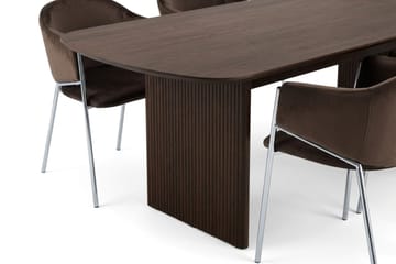 Alma Matgrupp rektangulärt 220 cm med 6 Filip Matstolar - Rökt ek - M öbler - Bord & matgrupp - Matgrupp