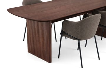 Alma Matgrupp rektangulärt 220 cm med 6 Filip Matstolar - Valnöt - Möbler - Bord & matgrupp - Matgrupp