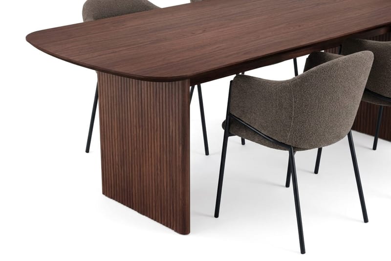 Alma Matgrupp rektangulärt 220 cm med 6 Filip Matstolar - Valnöt - Möbler - Bord & matgrupp - Matgrupp