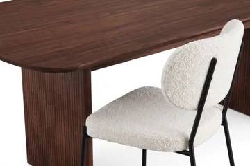 Alma Matgrupp rektangulärt 220 cm med 6 Gemmiano Matstolar - Valnöt - Möbler - Bord & matgrupp - Matgrupp