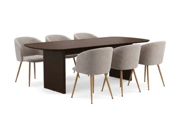 220 cm - Svartlaserad ek