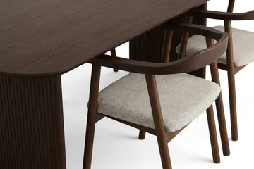 Alma Matgrupp rektangulärt 220 cm Rökt Ek med 6 Jolie Matstolar - Rökt ek - Möbler - Bord & matgrupp - Matgrupp
