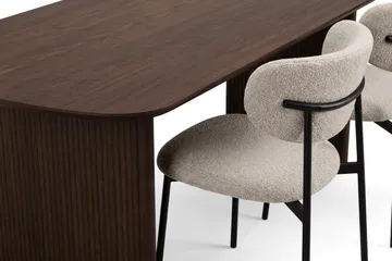 Alma Matgrupp rektangulärt 220 cm Rökt Ek med 6 Lucy Matstolar - Rökt ek - Möbler - Bord & matgrupp - Matgrupp