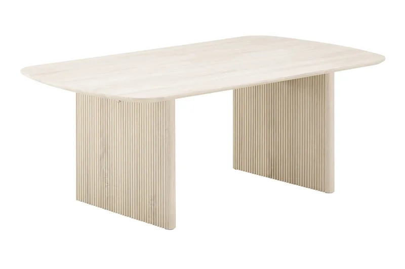 Alma Soffbord Rektangulär 120 cm i trä, Vitlaserad ek