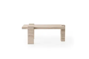 Almasi Soffbord 110 cm - Travertine - Möbler - Bord & matgrupp - Soffbord