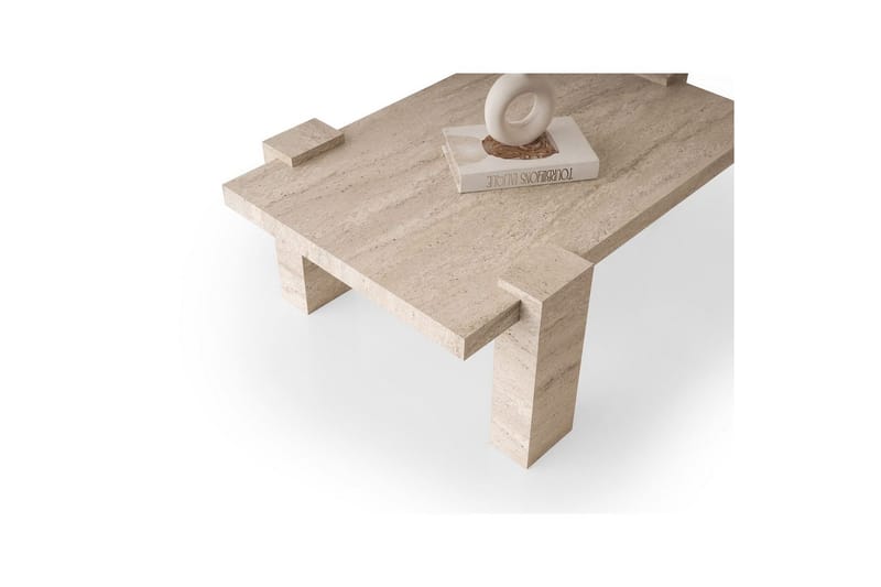 Almasi Soffbord 110 cm - Travertine - Möbler - Bord & matgrupp - Soffbord