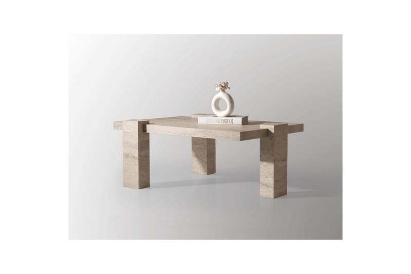 Almasi Soffbord 110 cm - Travertine - Möbler - Bord & matgrupp - Soffbord
