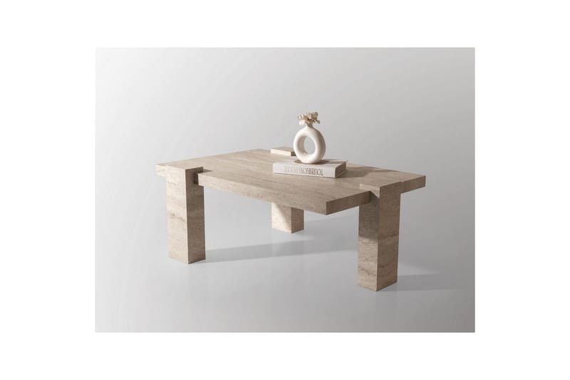 Almasi Soffbord 110 cm - Travertine - Möbler - Bord & matgrupp - Soffbord