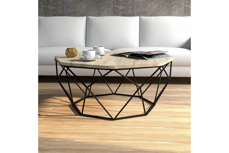 Almasi Soffbord 90 cm - Beige - Möbler - Bord & matgrupp - Soffbord