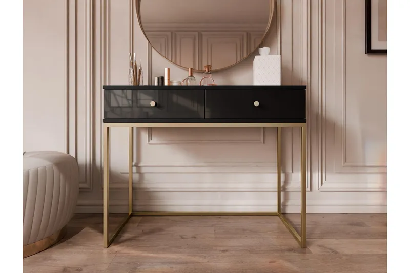 Altenau Sminkbord 100x40 cm - Svart/Brun - Möbler - Bord & matgrupp - Sminkbord & toalettbord
