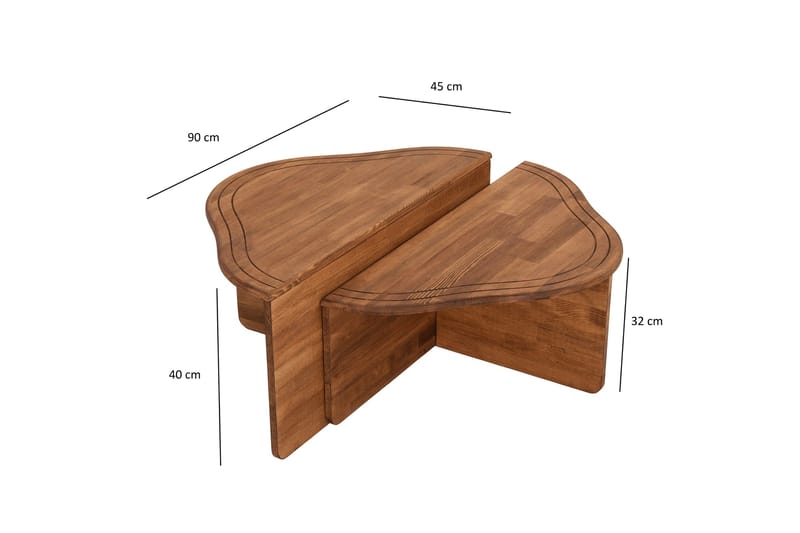 Altopiano Soffbord 90 cm - Brun - Möbler - Bord & matgrupp - Soffbord