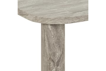 Alula Rektangulärt Soffbord 100 cm med Rundade Hörn i Marmor - Grå - Möbler - Bord & matgrupp - Soffbord