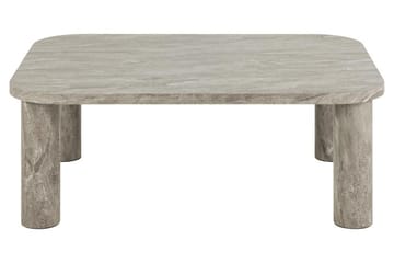 Alula Rektangulärt Soffbord 100 cm med Rundade Hörn i Marmor - Grå - Möbler - Bord & matgrupp - Soffbord