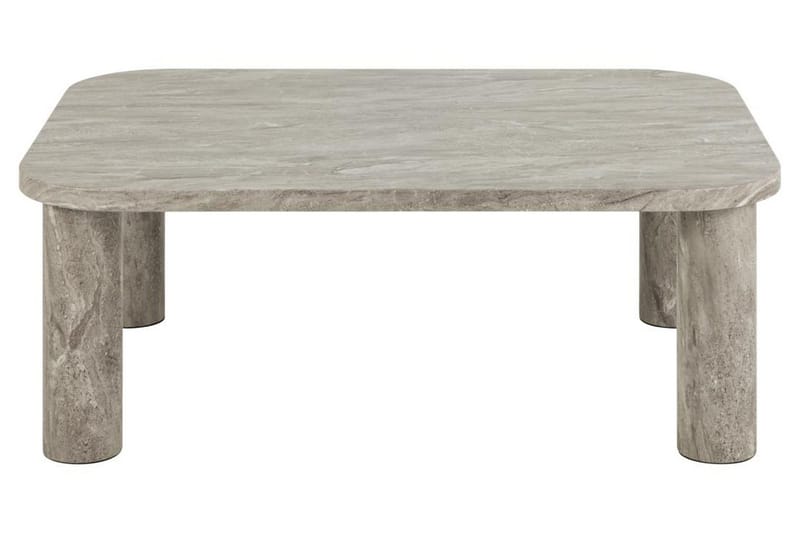 Alula Rektangulärt Soffbord 100 cm med Rundade Hörn i Marmor - Grå - Möbler - Bord & matgrupp - Soffbord