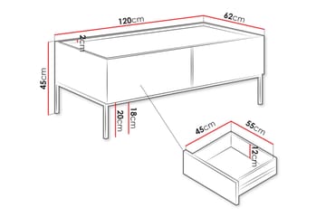 Amelus Soffbord 120 cm - Cashmere - Möbler - Bord & matgrupp - Soffbord