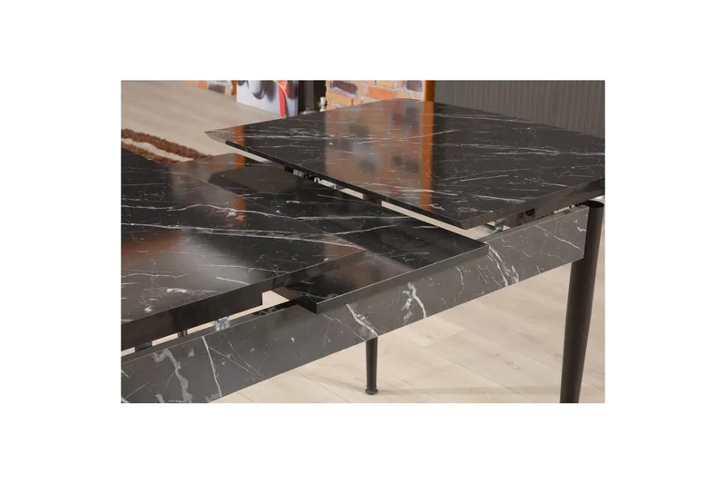 Amerbach Matbord 132 cm Rektangulär - Svart/Vit - Möbler - Bord & matgrupp - Matbord & köksbord