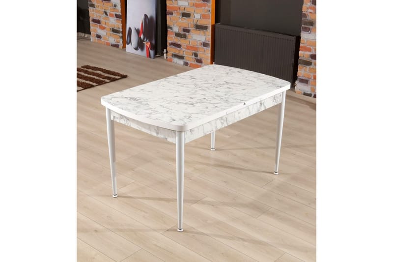 Amerbach Matbord 132 cm Rektangulär - Vit/Grå - Möbler - Bord & matgrupp - Matbord & köksbord