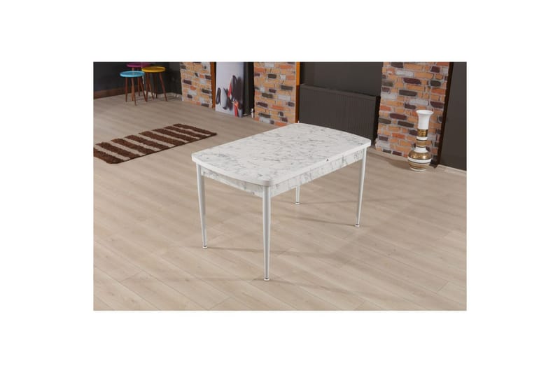 Amerbach Matbord 132 cm Rektangulär - Vit/Grå - Möbler - Bord & matgrupp - Matbord & köksbord