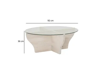 Amphora Soffbord 92 cm - Vit - Möbler - Bord & matgrupp - Soffbord