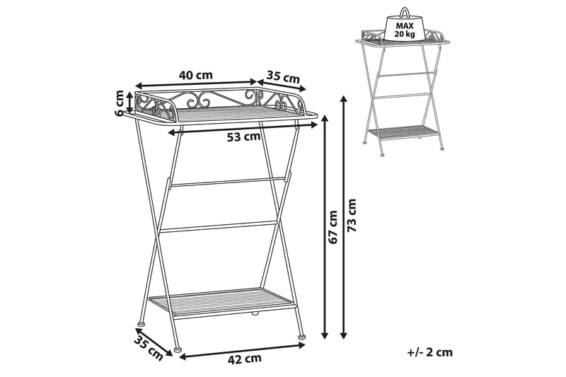 Ancud Rektangulärt Soffbord i Metall med Metallutseende - Vit - Möbler - Bord & matgrupp - Soffbord