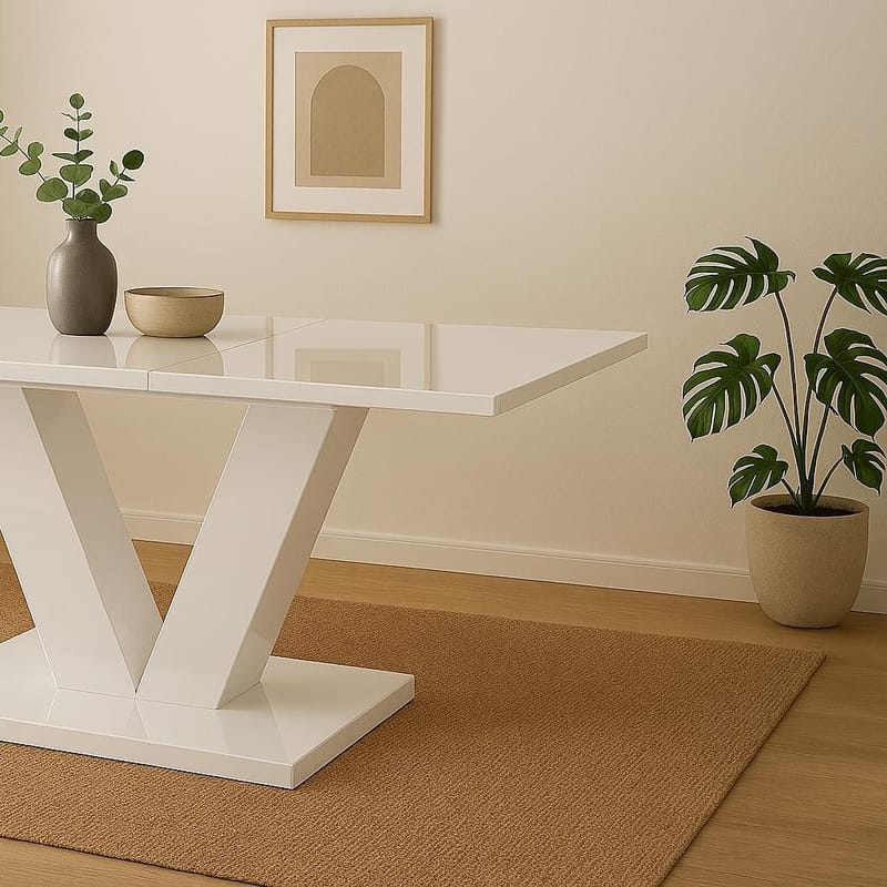 Andy Matbord 140 cm, Vit