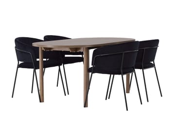 Andy Matbord 180x90 cm Brun med 4 Selma Matstol - Möbler - Bord & matgrupp - Matgrupp