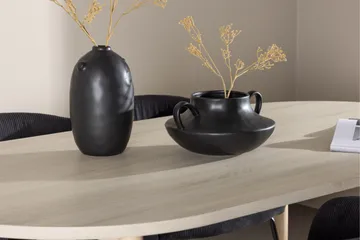 Andy Matgrupp 180 cm Oval med 4 Berit stolar - Whitewash/Svart - Möbler - Bord & matgrupp - Matgrupp