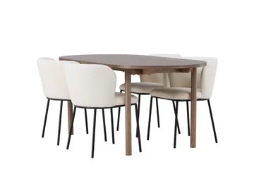 Andy Matgrupp 180 cm Oval med 4 Edina Stolar - Natur - Möbler - Bord & matgrupp - Matgrupp