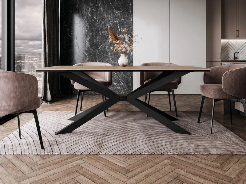 Aplung Matbord 190 cm Rektangulär - Svart/Brun - Möbler - Bord & matgrupp - Matbord & köksbord