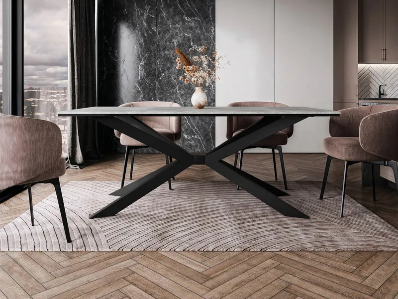 Aplung Matbord 190 cm Rektangulär - Svart/Grå - Möbler - Bord & matgrupp - Matbord & köksbord