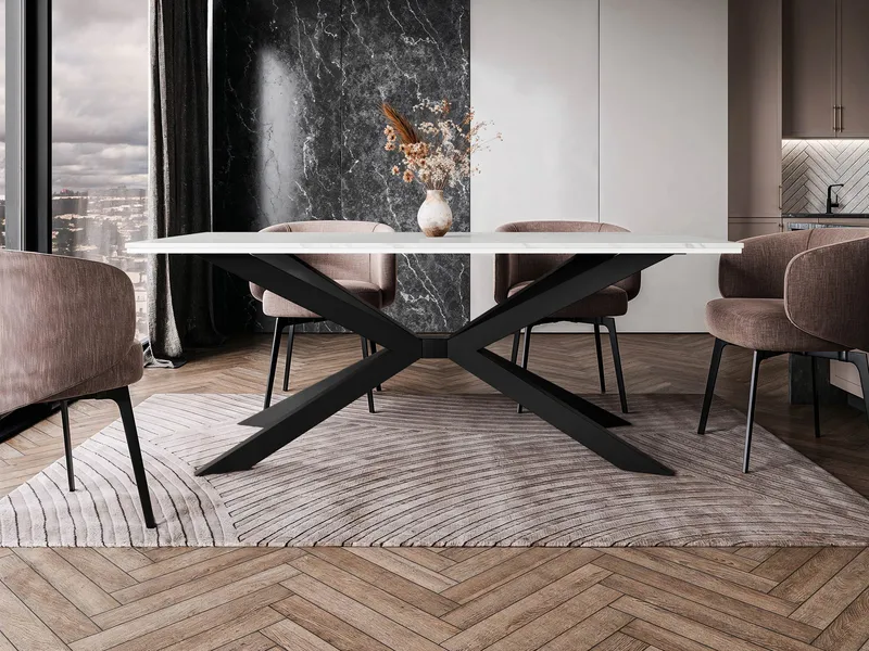 Aplung Matbord 190 cm Rektangulär - Vit/Svart - Möbler - Bord & matgrupp - Matbord & köksbord