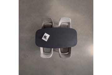 Arros Stort Utdragbart Rektangulärt Matbord 220 cm med Mörkt Trä- och Metallutseende - Svart - Möbler - Bord & matgrupp - Matbord & köksbord