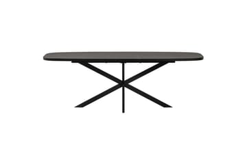 Arros Stort Utdragbart Rektangulärt Matbord 220 cm med Mörkt Trä- och Metallutseende - Svart - Möbler - Bord & matgrupp - Matbord & köksbord