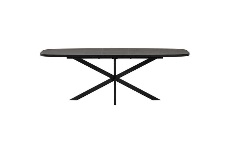 Arros Stort Utdragbart Rektangulärt Matbord 220 cm med Mörkt Trä- och Metallutseende - Svart - Möbler - Bord & matgrupp - Matbord & köksbord