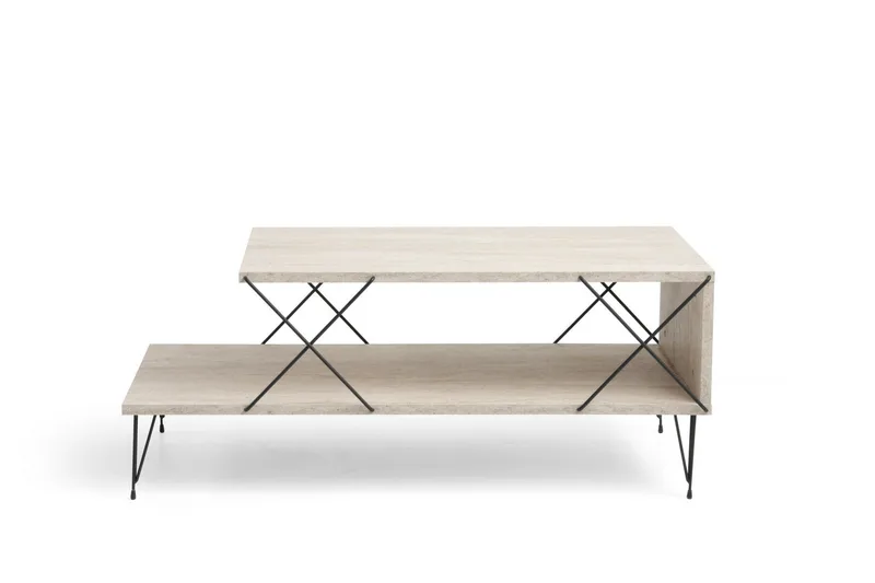 Artenay Soffbord 100 cm - Svart/Marmor - Möbler - Bord & matgrupp - Soffbord