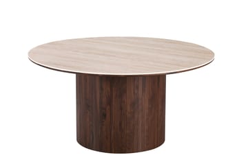 Arvo Matgrupp runt 150 cm Valnöt med 6 Nala Matstolar - Valnöt - Möbler - Bord & matgrupp - Matgrupp