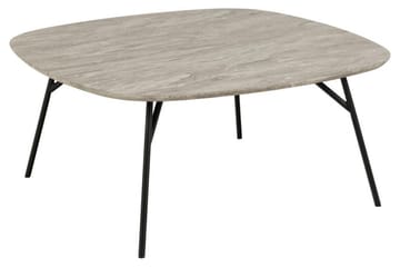 Arwina Kvadratiskt Soffbord 90 cm i Marmor med Metallben - Grå - Möbler - Bord & matgrupp - Soffbord