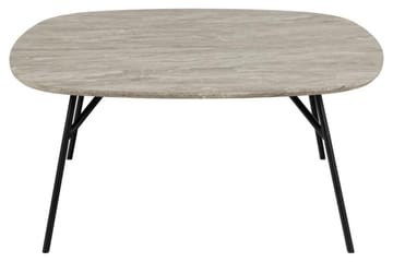 Arwina Kvadratiskt Soffbord 90 cm i Marmor med Metallben - Grå - Möbler - Bord & matgrupp - Soffbord